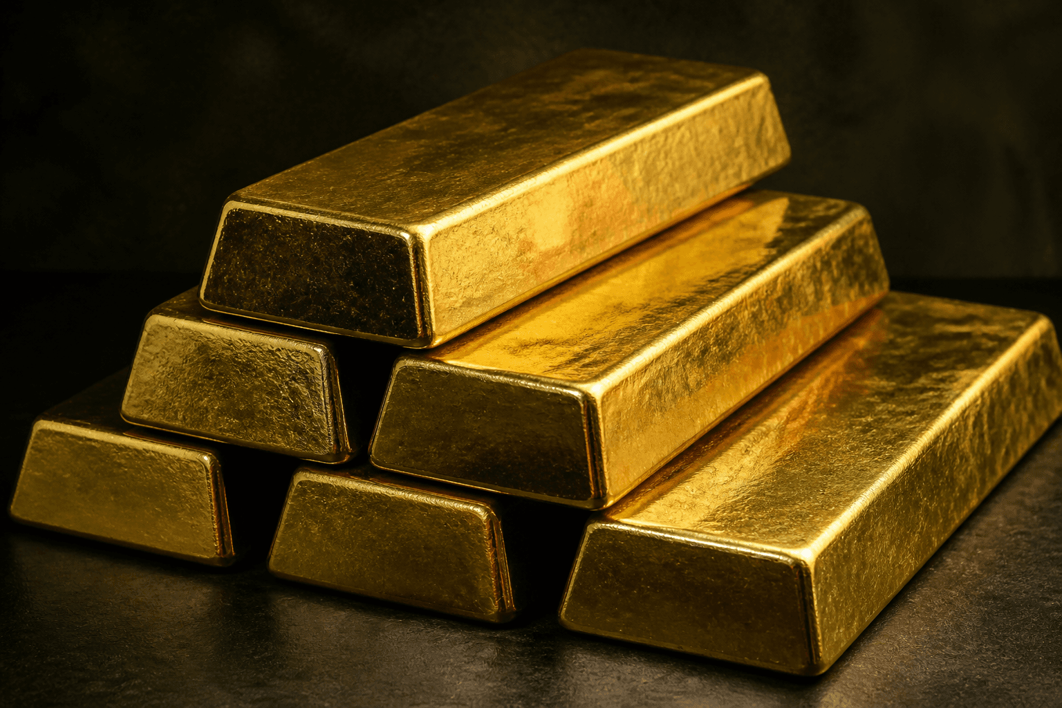 Stacked gold bars